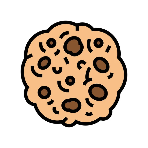 Galleta avena color icono vector ilustración — Vector de stock