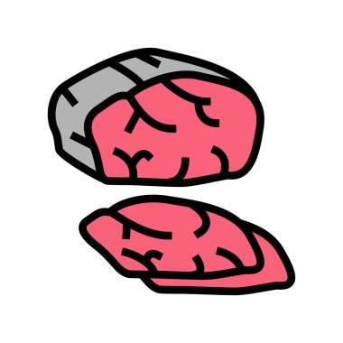 Kurutulmuş et rengi vektör illüstrasyonuName