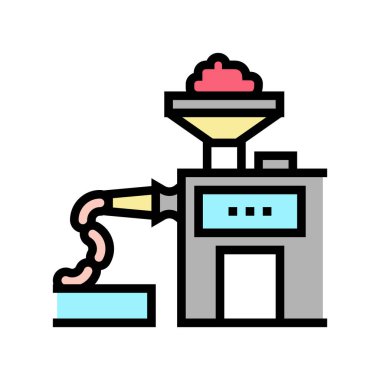 sosisler üretim rengi vektör illüstrasyonuName