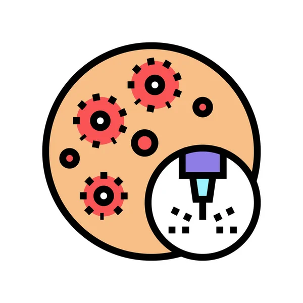 Tratamento de acne laser cor ícone vetor ilustração — Vetor de Stock