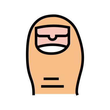 Ortoniks tırnak hastalığı renk ikonu çizimi