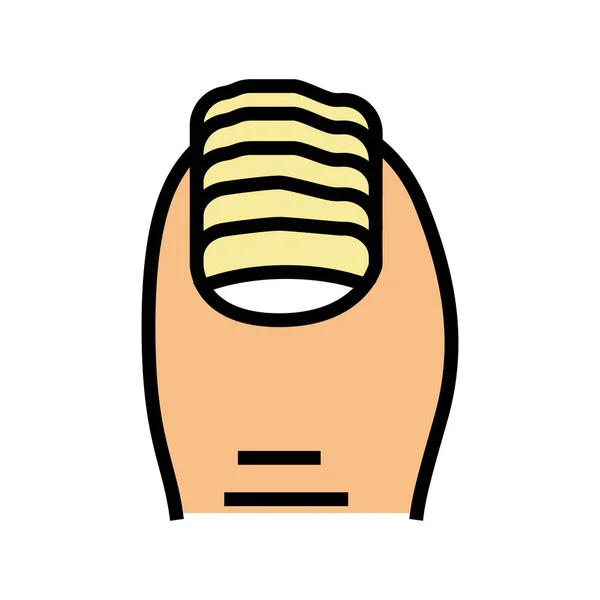 Іконка кольору грибка нігтів Векторні ілюстрації — стоковий вектор