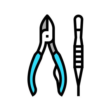 Tırnak doktoru renk vektör illüstrasyonuName