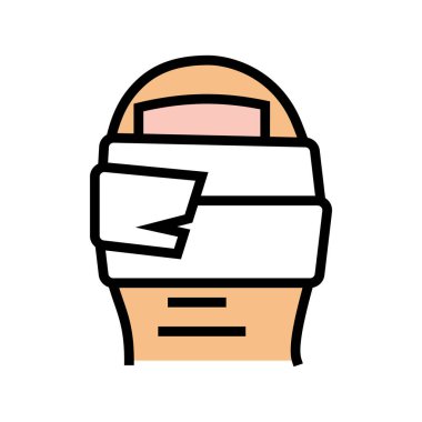 başparmak rengi ikon vektör illüstrasyonunda yama