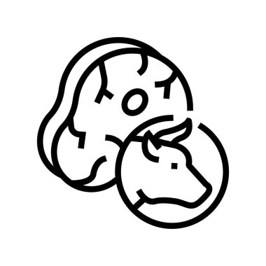 Biftek hattı ikon vektör illüstrasyonu