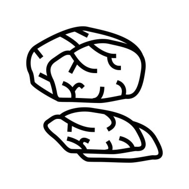 Kurutulmuş et hattı ikon vektör illüstrasyonu