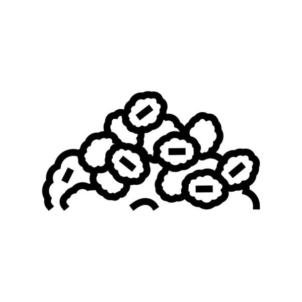 Línea de pila de cereales icono vector ilustración — Archivo Imágenes Vectoriales