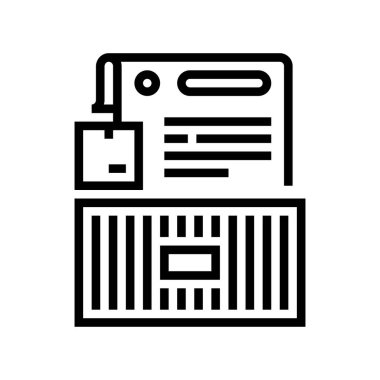 Taşıyıcı çizgisi vektör illüstrasyonunda toptan ürün taşımacılığı için anlaşma