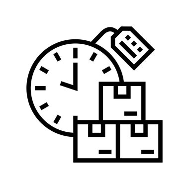 Hızlı sipariş satırı ikon vektör illüstrasyonu