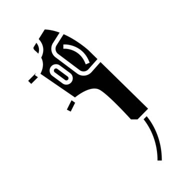 diode lazer glyph ikon vektör çizimi