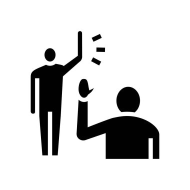 istemci simgesi vektör illüstrasyonuyla çevrimiçi iletişim