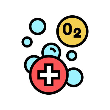 su oksijen renk ikonu vektör illüstrasyonu ekleniyor