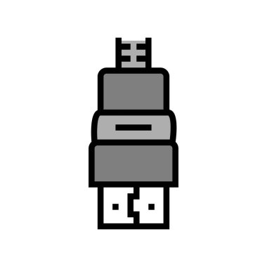 hdmi kablo rengi vektör çizimi