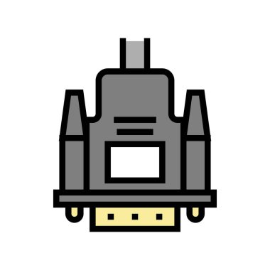 vga kablo rengi vektör illüstrasyonu