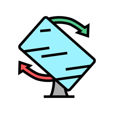 Dönen monitör renk ikonu vektör çizimi