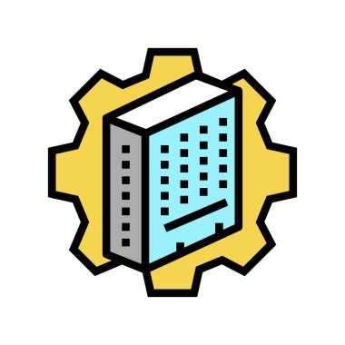 yapı süreci renk ikonu vektör illüstrasyonu