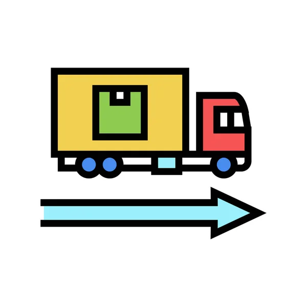 Доставка значка кольору вантажівки Векторні ілюстрації — стоковий вектор