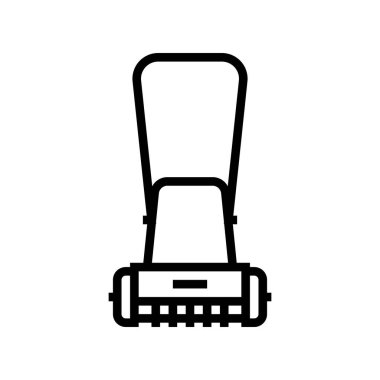 Döner çizgili çim biçme makinesi vektör çizimi