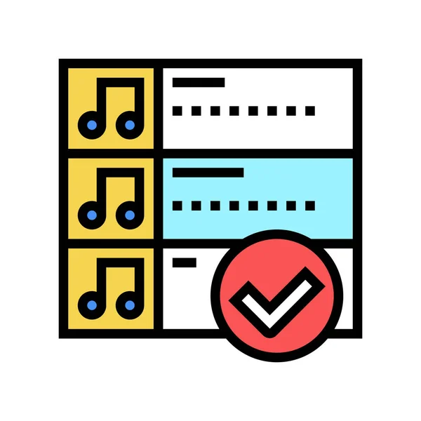 Kiezen radio muziek kleur pictogram vector illustratie — Stockvector