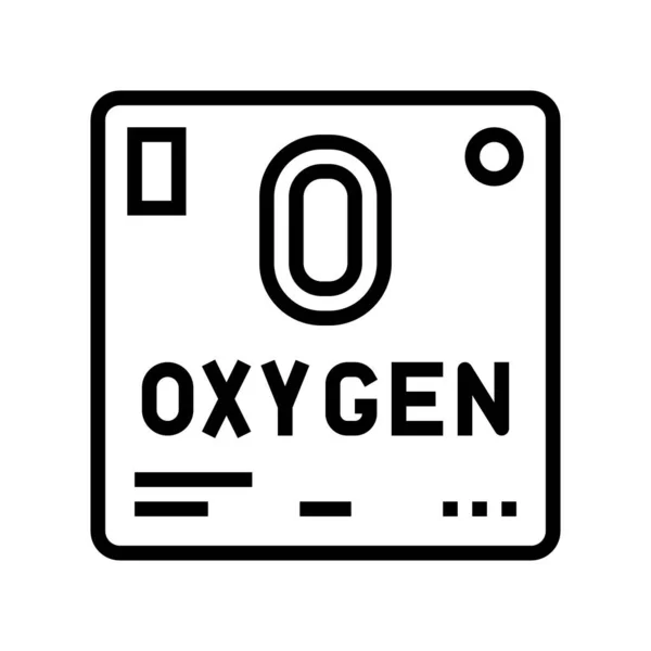 Element chimic oxigen 02 linie icon vector ilustrare — Vector de stoc