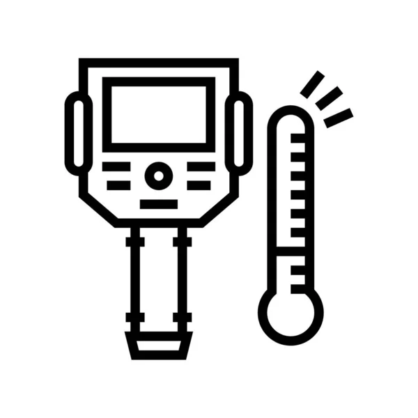 Wärmebildkamera Linie Symbol Vektor Illustration — Stockvektor