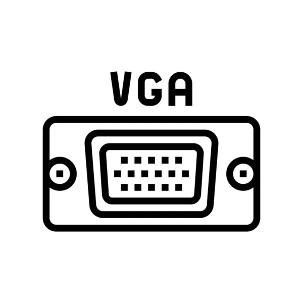 Векторная иллюстрация вектора иконки порта vga — стоковый вектор