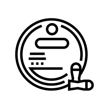 Kurşun dergisi çizgi ikonu vektör illüstrasyonu