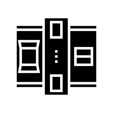 Kapalı kutular için makine glyph vektör çizimi