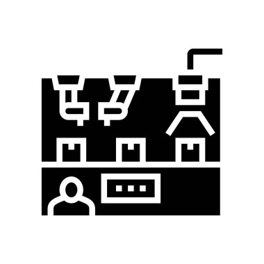 kalite kontrol makinesi simgesi vektör illüstrasyonu