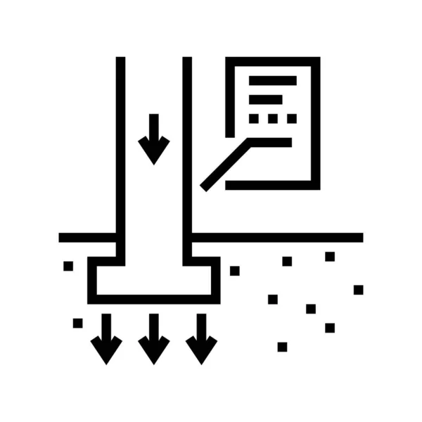 Load on column line icon vector illustration — Stock Vector