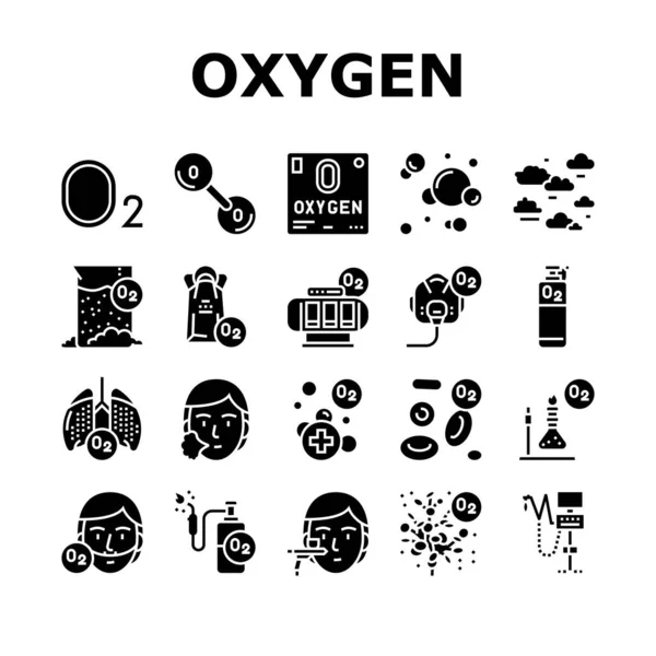 氧基O2化学集合器设定矢量 — 图库矢量图片
