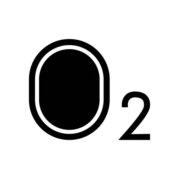 O2氧字形图标矢量图解 — 图库矢量图片