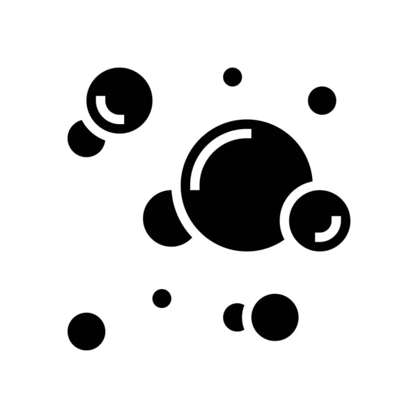 Bubbles oxygen glyph icon vector illustration — Stock Vector