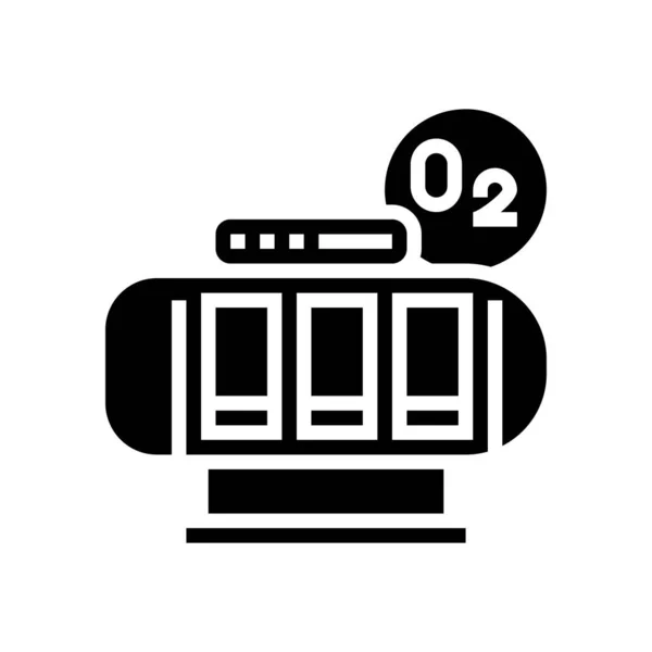 Immagine vettoriale icona glyph camera di saturazione ossigeno — Vettoriale Stock