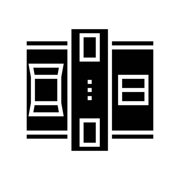 Machine pour boîtes fermées illustration vectorielle icône glyphe — Image vectorielle