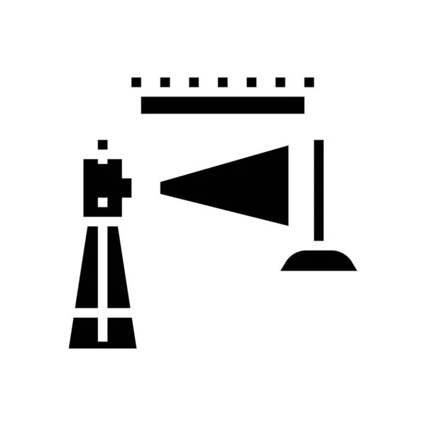Laset niveau glyphe icône vectoriel illustration — Image vectorielle