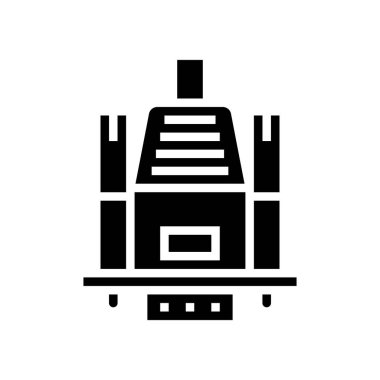 vga bilgisayar monitörü kablo sembolü vektör illüstrasyonu