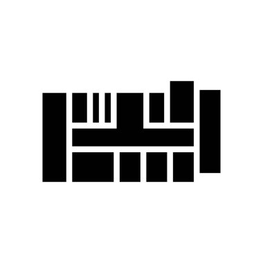 apartman planı simge vektör illüstrasyonu