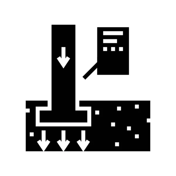 Carga en columna glifo icono vector ilustración — Archivo Imágenes Vectoriales