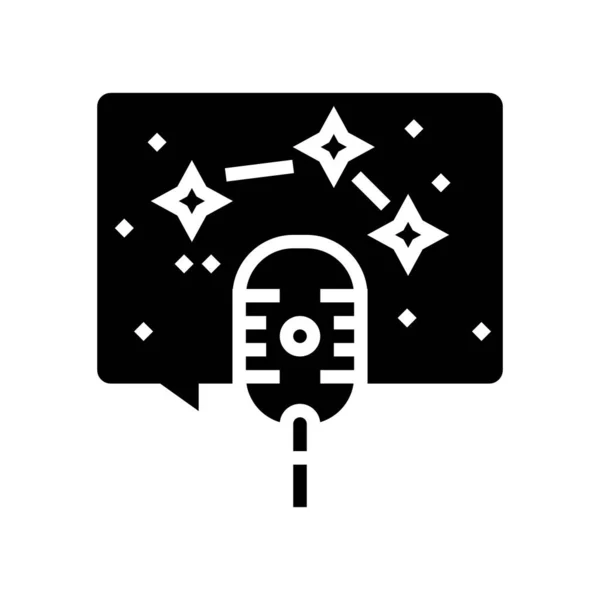 Horoscope canal radio glyphe icône vectoriel illustration — Image vectorielle