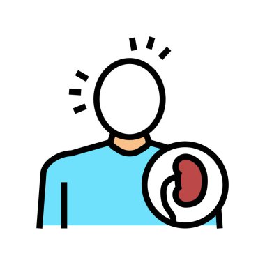 solgunluk insan teni, böbrek hastalığı renk ikonu çizimi