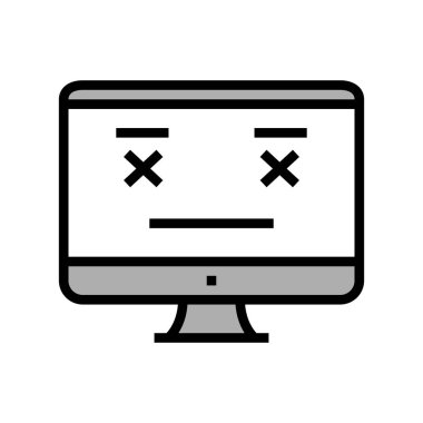 Çalışmayan web sitesi renk vektör illüstrasyonu