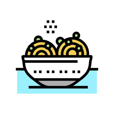 bezelye rengi ikon vektör illüstrasyonlu yiyecek