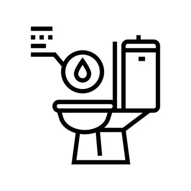 Kan çizgisi ikon vektör illüstrasyonlu idrar