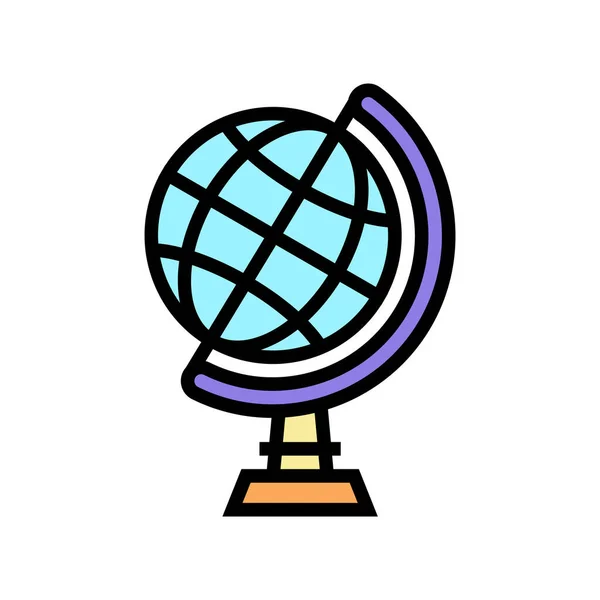 Globo geográfico color icono vector ilustración — Vector de stock