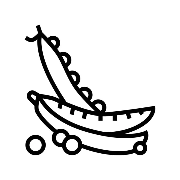 Овочева лінія гороху значок Векторна ілюстрація — стоковий вектор