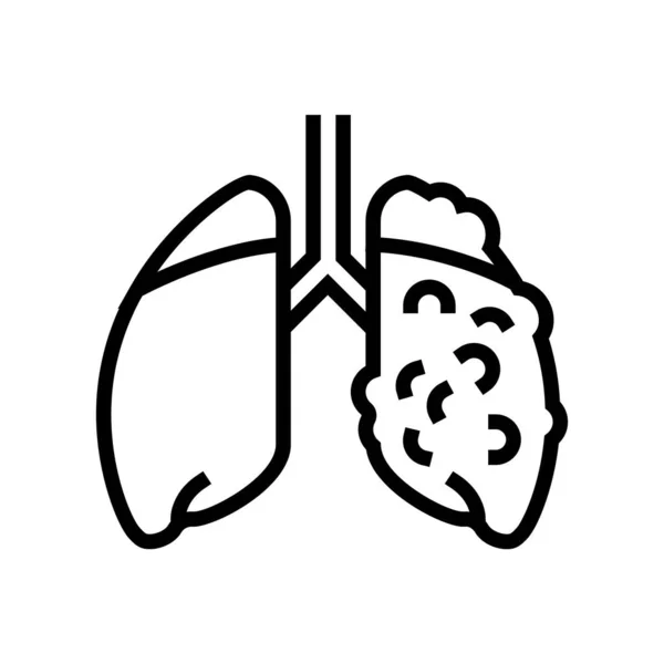 Ard enfermedad respiratoria línea icono vector ilustración — Vector de stock