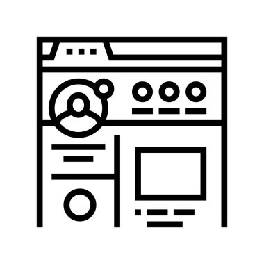 kullanıcı sosyal profil çizgisi simgesi çizimi