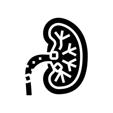 Böbrek taşları sembol vektör çizimi