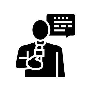 Muhabir haber sembolü vektör illüstrasyonuName